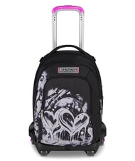 SEVEN PLUMPY LINE GIRL Mochila con ruedas de doble cara negro - Mochilas con ruedas - 1