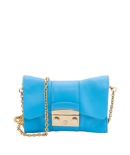 FURLA METROPOLIS Minibolso de hombro en piel azul claro - Bolsos Mujer - 1