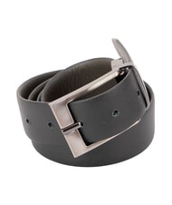 TRUSSARDI CLASSIC Cintur&oacute;n de piel Saffiano, se puede acortar. Gris oscuro / Negro - Cinturones - 1