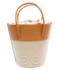 COCCINELLE MYRTHA CANVAS Bolso tipo cubo con correa para el hombro. arrecife / melocot&oacute;n - Bolsos Mujer - 1