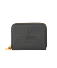 LOVE MOSCHINO LOVE EMBOSSED Cartera de piel con tarjetero negro - Carteras Mujer - 1