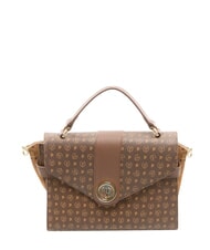 POLLINI HERITAGE Bolso de mano con correa para el hombro. marr&oacute;n / crema - Bolsos Mujer - 1