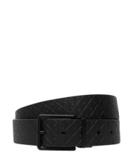 CALVIN KLEIN WARMTH BUCKLE Cintur&oacute;n de cuero negro/negro mate - Cinturones - 1