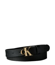 CALVIN KLEIN FACTED CK BUCKLE Cintur&oacute;n de cuero - Cinturones