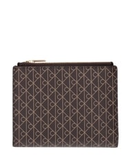 CALVIN KLEIN EMBLEM AOP Cartera con doble cremallera aop negro - Carteras Mujer - 1