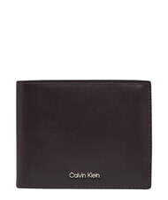 CALVIN KLEIN RAISED Cartera con monedero ck marr&oacute;n oscuro - Carteras Hombre - 1