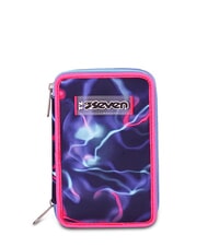 SEVEN ELECTRICVIBE GIRL Estuche para l&aacute;pices con kit escolar HUMOR &Iacute;NDIGO - Estuches y Accesorios - 1