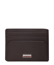 TOMMY HILFIGER TH CENTRAL Tarjetero de cuero granos de caf&eacute; - Carteras Hombre - 1