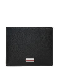 TOMMY HILFIGER TH CENTRAL Tarjetero de cuero negro - Carteras Hombre - 1