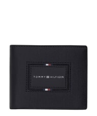 TOMMY HILFIGER TH FOUNDATION Tarjetero de cuero negro - Carteras Hombre - 1