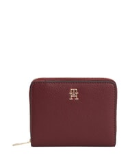 TOMMY HILFIGER TH ICON Cartera plegable terciopelo granate - Carteras Mujer - 1