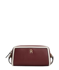 TOMMY HILFIGER TH GRACE Minibolso de hombro terciopelo granate - Bolsos Mujer - 1
