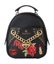 BRACCIALINI ROCK Mochila con parches bordados negro - Bolsos Mujer - 1
