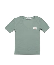 CALVIN KLEIN WOVEN LABEL Camiseta de algod&oacute;n de manga corta gris - camiseta - 1