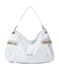 BRACCIALINI NORA Bolso de hombro de piel con cadena blanco - Bolsos Mujer - 1