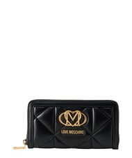LOVE MOSCHINO EMBOSSED Cartera grande con cremallera. negro - Carteras Mujer - 1