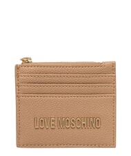 LOVE MOSCHINO SIGNATURE Tarjetero con monedero beige - Carteras Mujer - 1