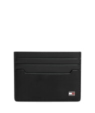 TOMMY HILFIGER TH SOHO Tarjetero plano de cuero negro - Carteras Hombre - 1