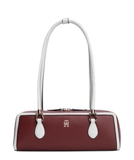 TOMMY HILFIGER TH GRACE Bolso de hombro terciopelo granate - Bolsos Mujer - 1