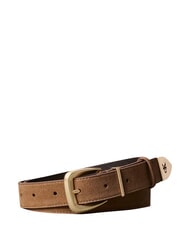 CALVIN KLEIN HW END TIP cintur&oacute;n de cuero de gamuza - Cinturones