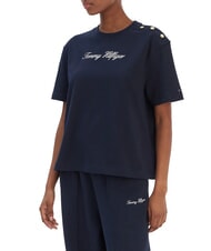 TOMMY HILFIGER TJ Signature Camiseta de algod&oacute;n azul marino noche oscura - camiseta - 1