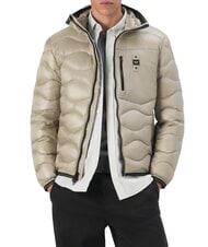 BLAUER WAVE Chaqueta corta acolchada de plumas con capucha. - Chaquetas de plumas para hombre