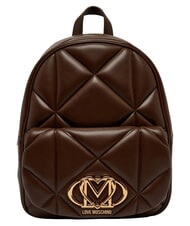 LOVE MOSCHINO EMBOSSED QUILTED Mochila acolchada marr&oacute;n - Bolsos Mujer - 1