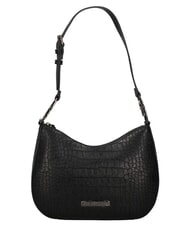 LOVE MOSCHINO JEWEL CROCO Bolso de hombro ajustable negro - Bolsos Mujer - 1