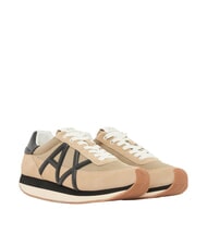 ARMANI EXCHANGE ROYALE SUEDE AIR MESH Zapatillas de piel con el logotipo de AX - Zapatos Hombre