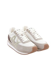 ARMANI EXCHANGE ROYALE SUEDE AIR MESH Zapatillas arena + blanco roto - Zapatos Mujer - 1