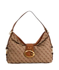 GUESS CAMDEN 4G Bolso de hombro con estampado integral logotipo leche/co&ntilde;ac - Bolsos Mujer - 1