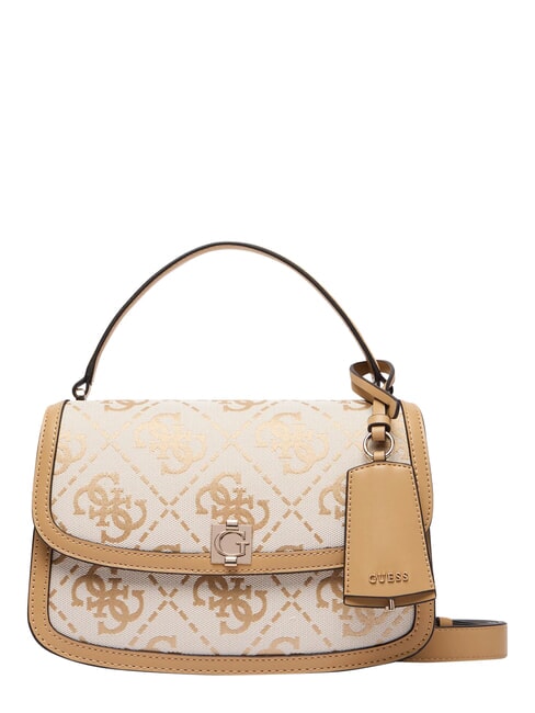 GUESS AUDREY                                   Bolso de mano con correa para el hombro. logotipo beige - Bolsos Mujer