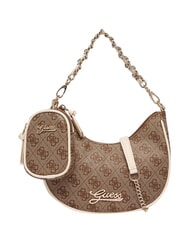 GUESS GIRL Bolso de hombro con correa de cadena 4g aop beige blanco - Bolsos Mujer - 1