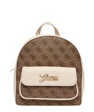 GUESS GIRL Mochila con bolsillo frontal 4g aop beige blanco - Bolsos Mujer - 1