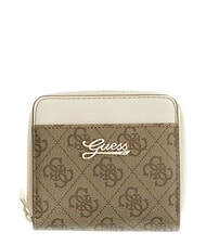 GUESS KIDS Cartera compacta con cierre de cremallera 4g aop beige blanco - Carteras Mujer - 1