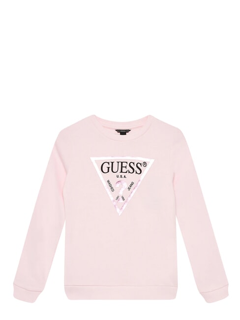 GUESS CORE KIDS Sudadera con estampado de logotipo en tri&aacute;ngulo ballet rosa - Sudadera Beb&eacute;