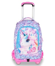 SJGANG GLOW LED UNICORN GIRL Mochila con ruedas 3 en 1 - Mochilas con ruedas