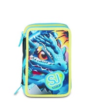 SJGANG METAL DRAGON BOY Estuche para l&aacute;pices con kit escolar campanilla turquesa - Estuches y Accesorios - 1