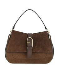 FURLA FLOW Bolso de mano con correa para el hombro. tonos chocolate - Bolsos Mujer - 1