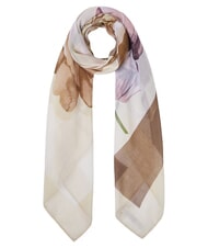 LIUJO FLOWER Bufanda de bloque crema blanca - Bufandas - 1