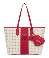 POLLINI HERITAGE Bolso de compras de hombro con neceser. marfil rojo - Bolsos Mujer - 1