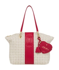 POLLINI HERITAGE Bolso de hombro tipo tote con llavero. - Bolsos Mujer