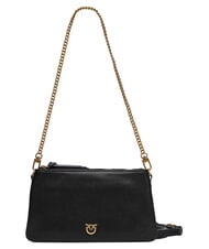 PINKO DOUBLE Bolso de hombro con correa para el hombro. negro-oro antiguo - Bolsos Mujer - 1