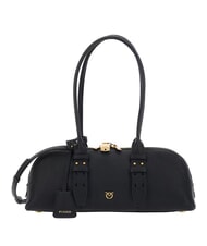 PINKO BOWLING Bolso de hombro con correa para el hombro. negro-oro antiguo - Bolsos Mujer - 1