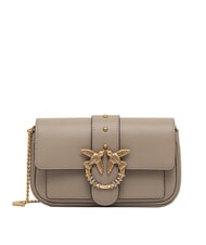 PINKO LOVE POCKET Minibolso de hombro blanco seda-oro antiguo - Bolsos Mujer - 1