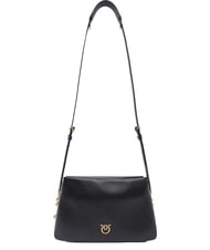 PINKO TRIPLET MINI Bolso de hombro de piel. negro-oro antiguo - Bolsos Mujer - 1