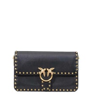 PINKO LOVE ONE SLOUCHY Minibolso de hombro negro-oro antiguo - Bolsos Mujer - 1