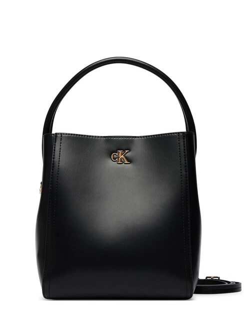 CALVIN KLEIN CK CONVERTIBLE Minibolso tipo cubo con correa para el hombro negro - Bolsos Mujer