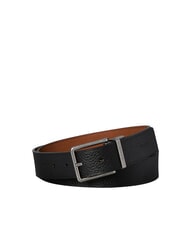 CALVIN KLEIN WARMTH BUCKLE Cintur&oacute;n de cuero negro/ck marr&oacute;n oscuro/antiguo s - Cinturones - 1