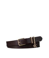 CALVIN KLEIN MONOGRAM Cintur&oacute;n de cuero delicioso/ oro claro antiguo - Cinturones - 1